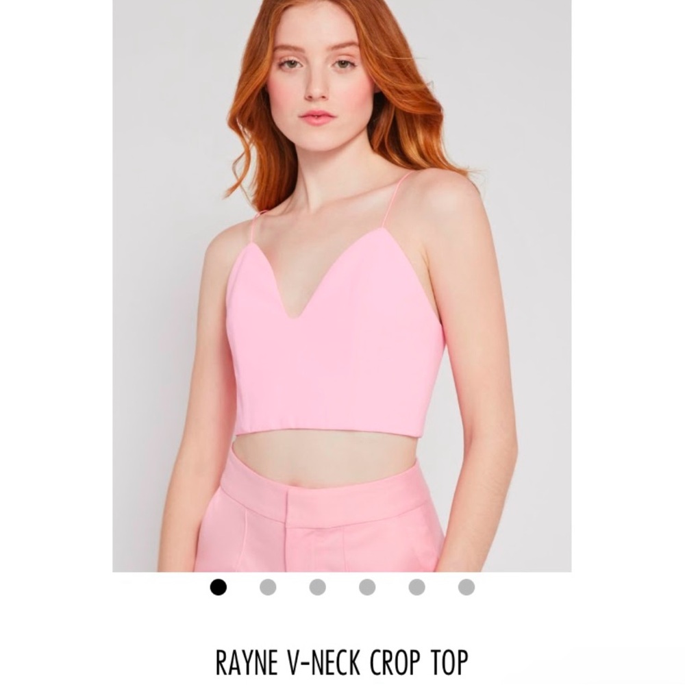 Alicia and Olivia pink crop tank top